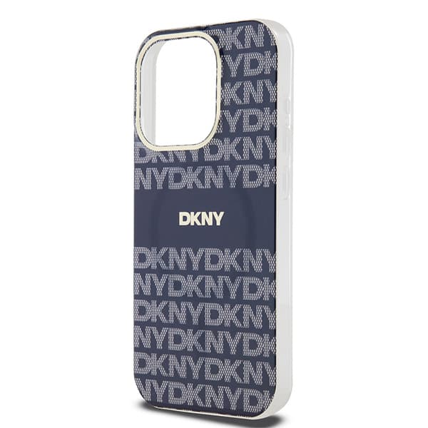 DKNY IML Mono & Stripe MagSafe-etui til iPhone 15 Pro Max, blå