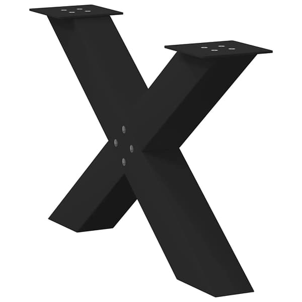 vidaXL X-formede sofabordsben 2 stk. sort stål