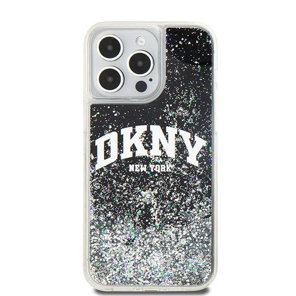 DKNY Liquid Glitter Big Logo-cover til iPhone 13 Pro Max, sort