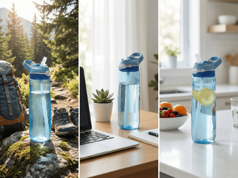 SISI PLASTFLASKA 750ML BLÅ