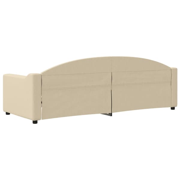 vidaXL Bäddsoffa krämfärgad 80x200 cm tygklädd