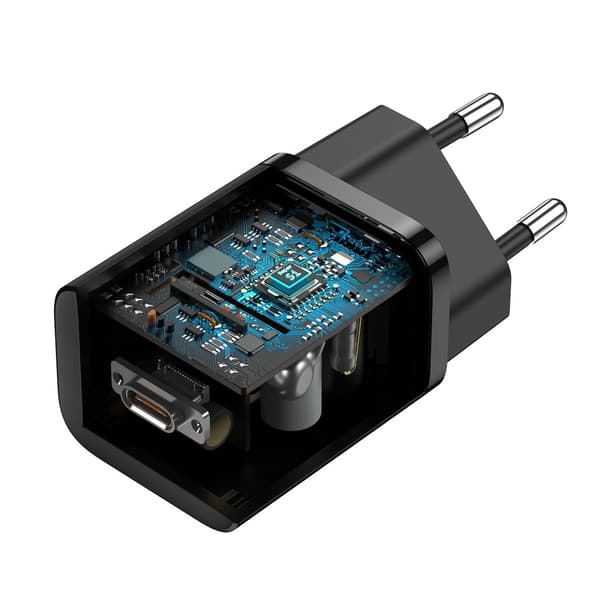 Superhurtig USB-C 25W strømforsyning hurtigoplader - Sort
