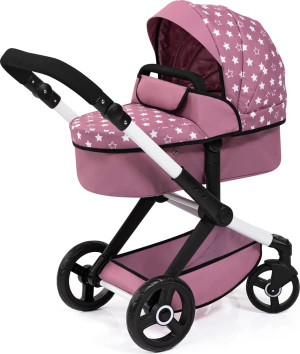 Bayer Design Xeo 2 i 1 dockvagn rosa 17076AB
