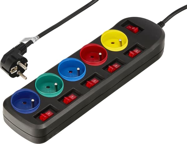 5M forlængerledning 5 stikkontakter KD4002-CZ