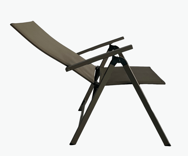 Justerbar, foldbar havestol - 7 positioner - Kaffebrun