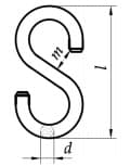 S-koukku 6×55 (0,1 t) AN103