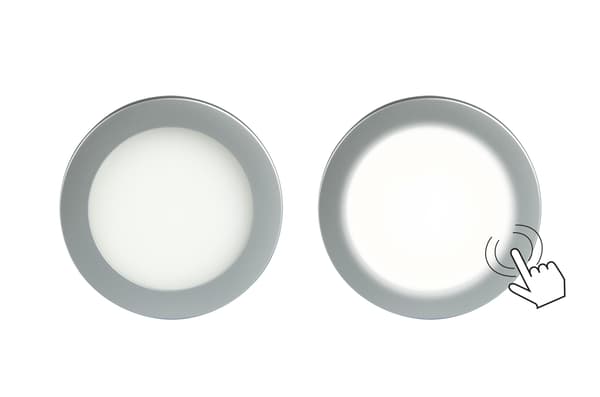 LED-ytbelysning med touchfunktion, silverfärgad 4W 6000K 180 lm 12V SLL05 TS