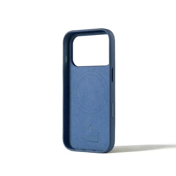Mujjo - Heltäckande läderfodral för iPhone 17 / Air / Pro / Pro Max - Läderfodral för iPhone iPhone 17 Pro Max / Basalt