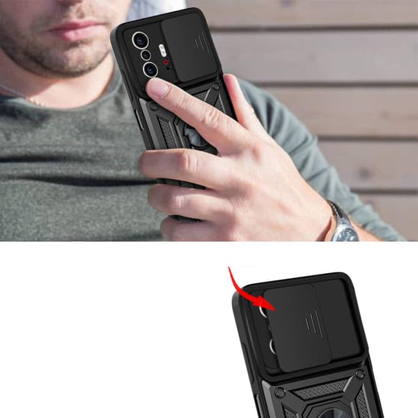 Etui til Xiaomi 11T / 11T Pro, Camshield Slide, sort
