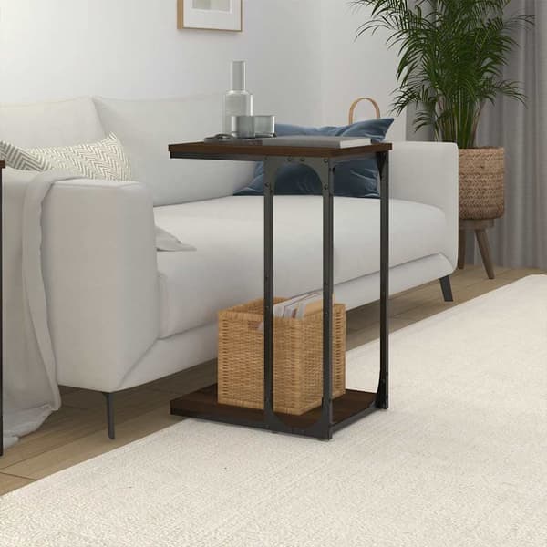vidaXL sidebord brunt egetræ 40x30x60 cm