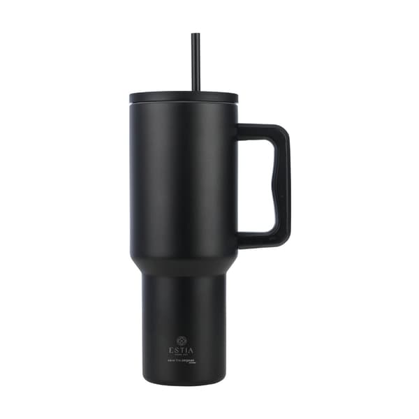 Keskiyönmusta termosmuki pillillä 1200 ml