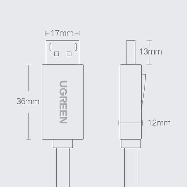 Kabel til TV-skærm DisplayPort 3m sort
