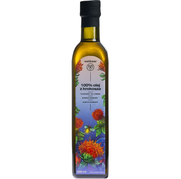 Wellbear - Kallpressad safflorolja - 500 ml