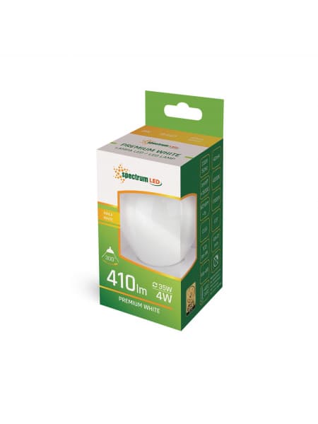 LED pære kugle 4W COG, 4000K WOJ+14337