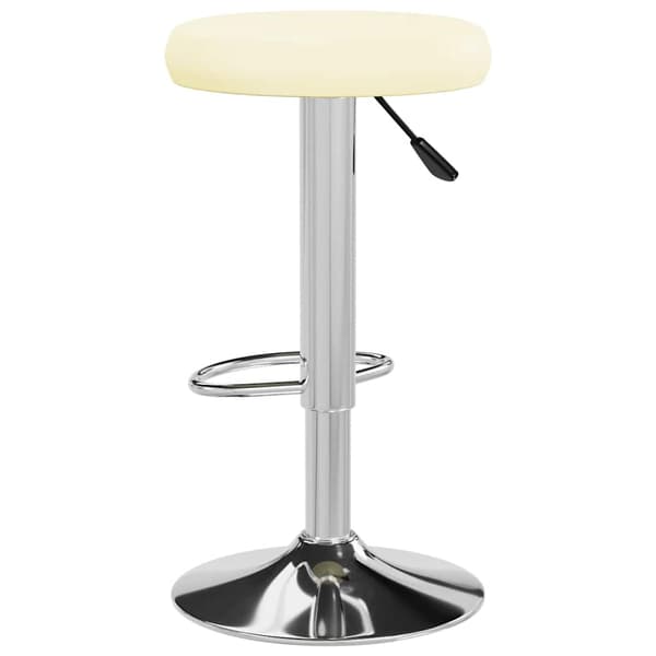 vidaXL Barstolar, set om 2, krämfärgad, klädda i konstläder