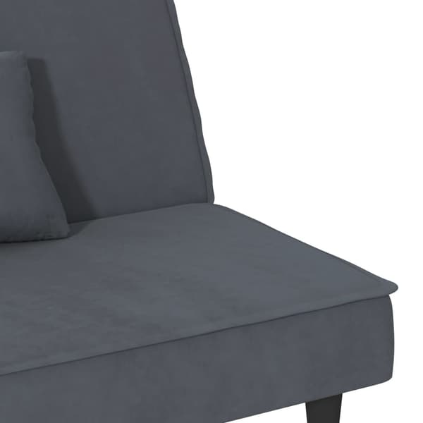 vidaXL sovesofa mørkegrå fløjl