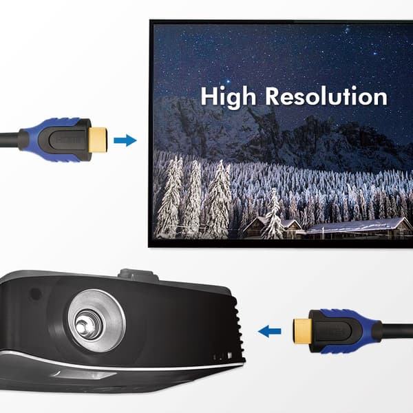 HDMI-kabel 4K/60Hz, 2m, Logilink, sort/blå, HD Premium