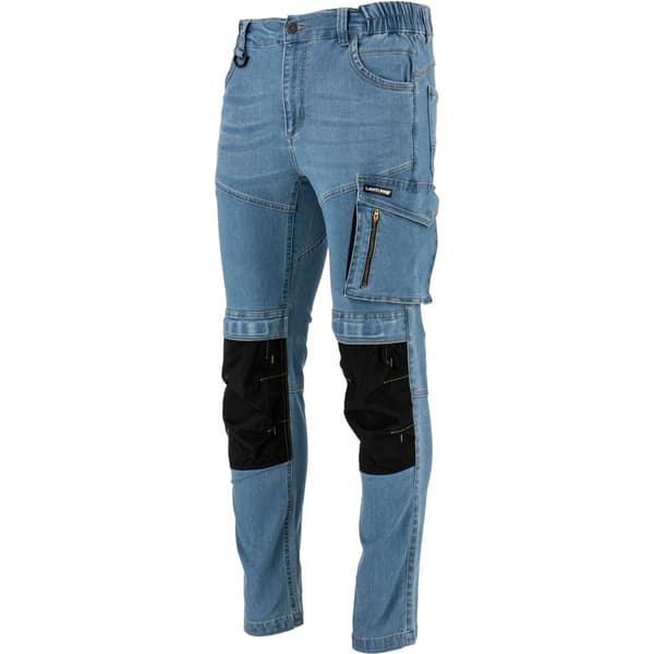 LJUSBLÅ STRETCHJEANS MED FÖRSTÄRKNING, M, CE, LAHTI