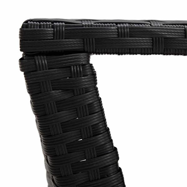 vidaXL sofabord, sort, 100x50x40 cm, polyrattan