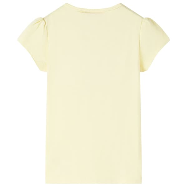 Børne-T-shirt, blød gul, 128