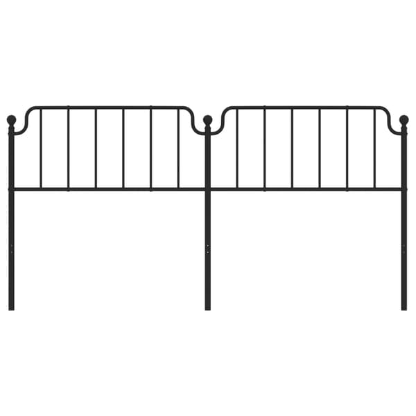 vidaXL metalsengegavl, sort, 200 cm