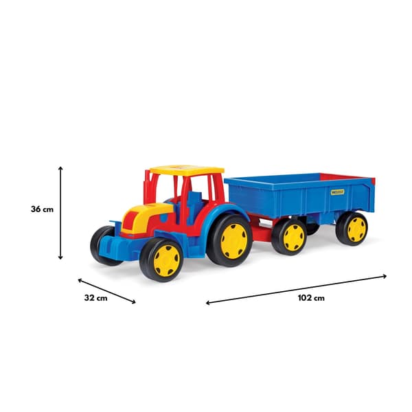 Kæmpe traktor med trailer 66100