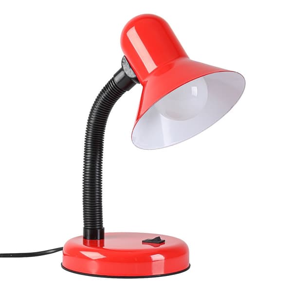 Mentor Rød Skrivebordslampe 1xE27