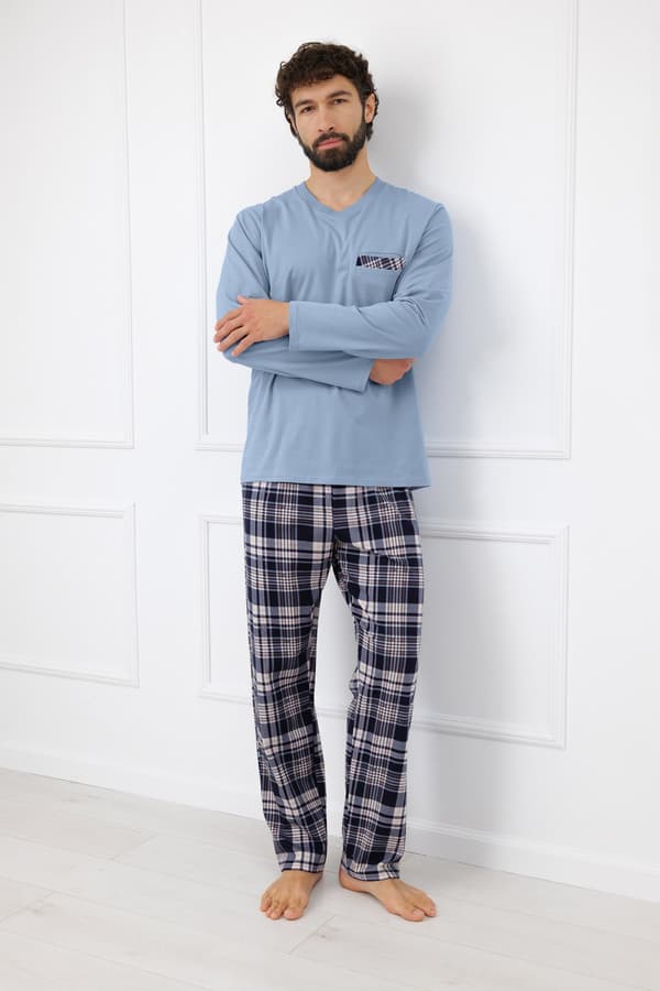 Edwin herrpyjamas långärmad, långbyxor XL