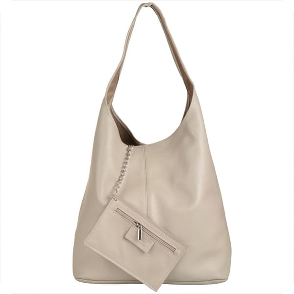 Beige läderväska