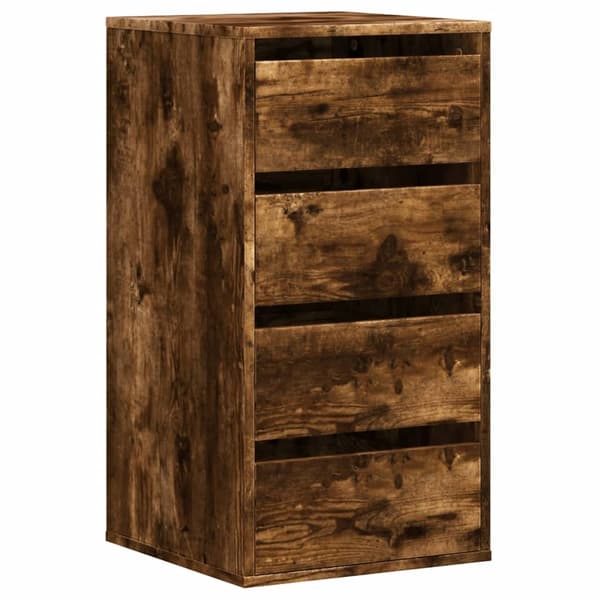 vidaXL kommode, røget eg, 40x41x76 cm, træbaseret materiale