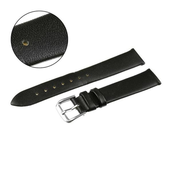PACIFIC STRAP 12 MM W86 SMOOTH svart armband, limmat