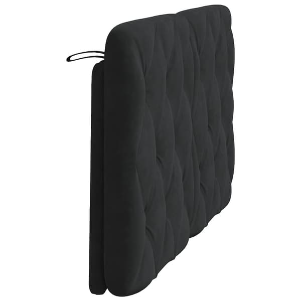 vidaXL Sängynpäädyn tyyny, musta, 140 cm, sametti