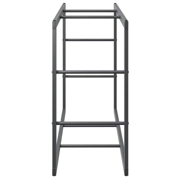 vidaXL brænderist sort 110x30x61 cm stål