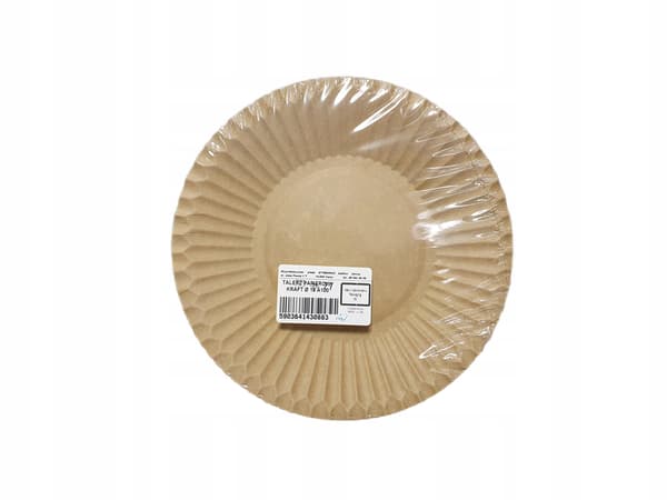Engångstallrikar av papper 18 cm 100 st krafttallrikar för catering