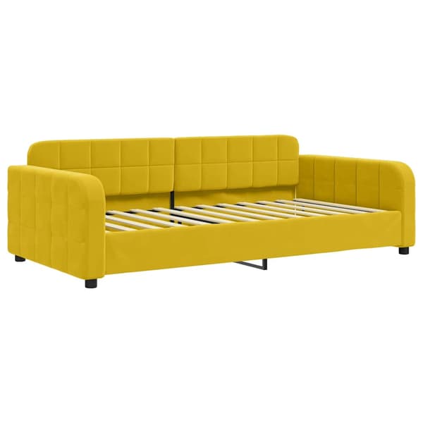 vidaXL Bäddsoffa gul 100x200 cm klädd i sammet