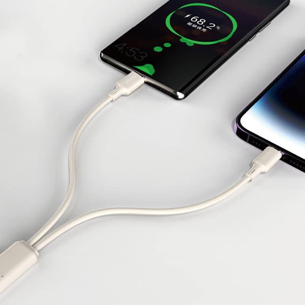 SR Forstærket Kabel til iPhone USB-C - Lightning 30W 2m Beige