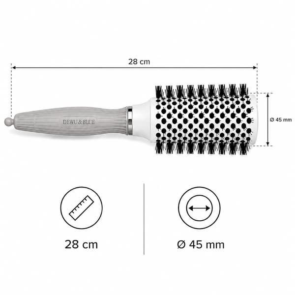 Keramisk termisk stylingborste med jonisering 45 mm NANO techno