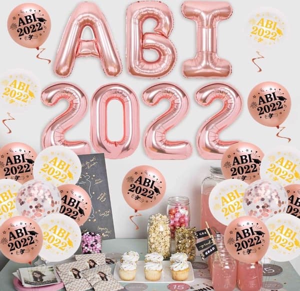 Abi 2022 Dimissionsdekoration 2022 Lyserød B