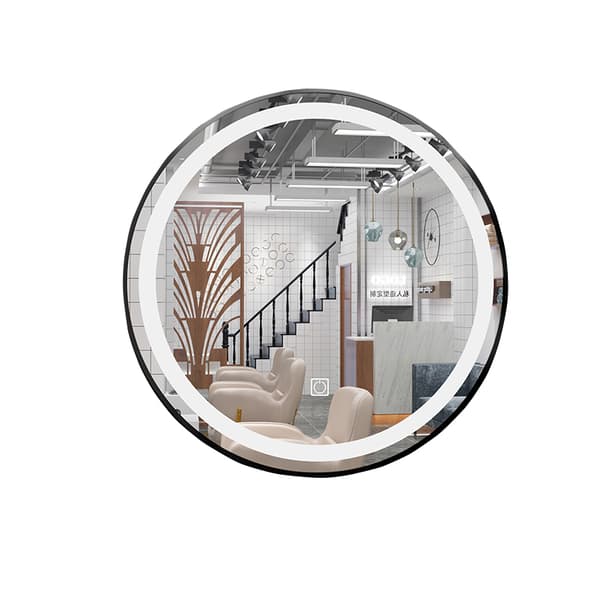 Frisörkonsol Barberspegel 60x60 LED PRO rund