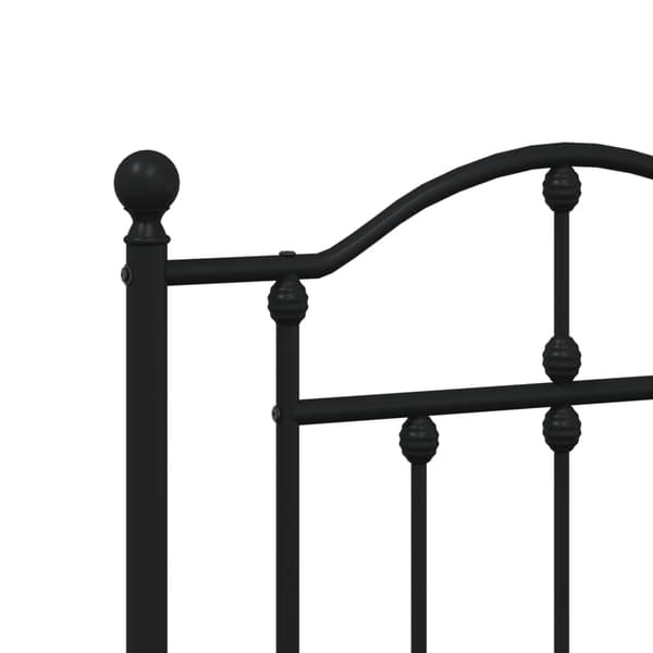 vidaXL metalsengegavl sort 120 cm