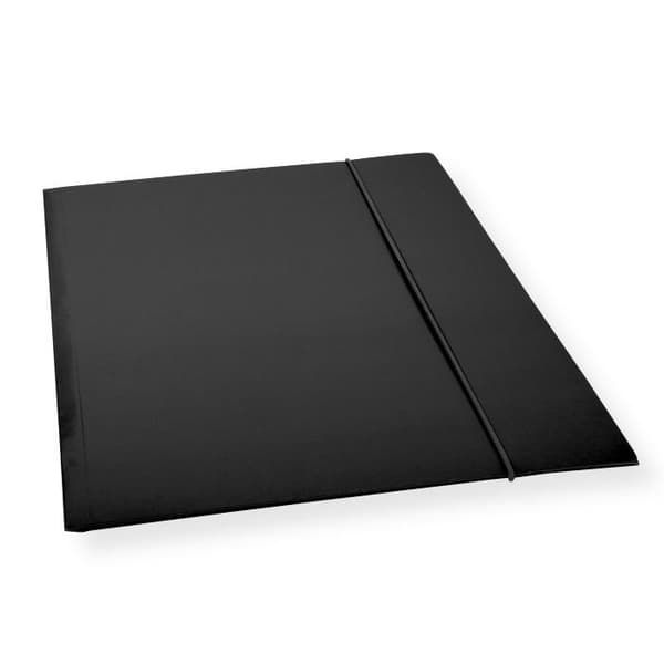 A4-mappe med elastik, sort lak, 300 g/m² (10 stk.)