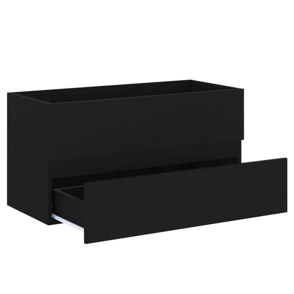 vidaXL håndvaskskab sort 90x38,5x45 cm spånplade