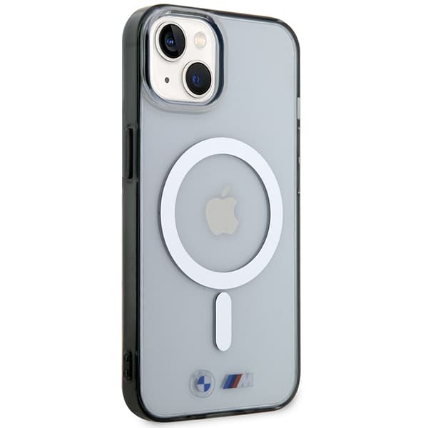 BMW Silver Ring MagSafe-etui til iPhone 14 Plus, gennemsigtig