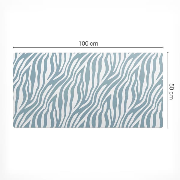 Musemåtte til skrivebord, tastatur og bærbar computer, zebrastriber, 100x50 cm