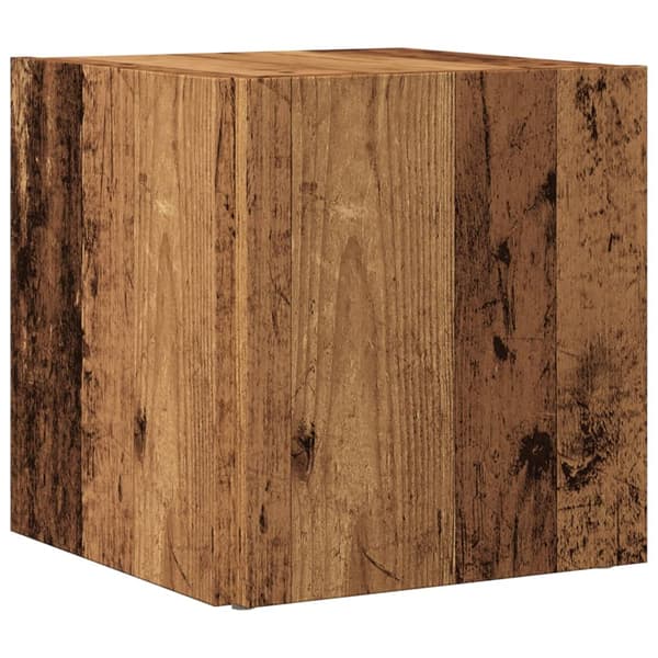 vidaXL sidebord, antik træfarve, 33x33x34 cm