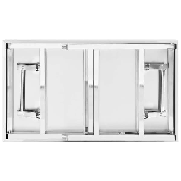 vidaXL foldbart køkkenbord 100x60x80 cm rustfrit stål