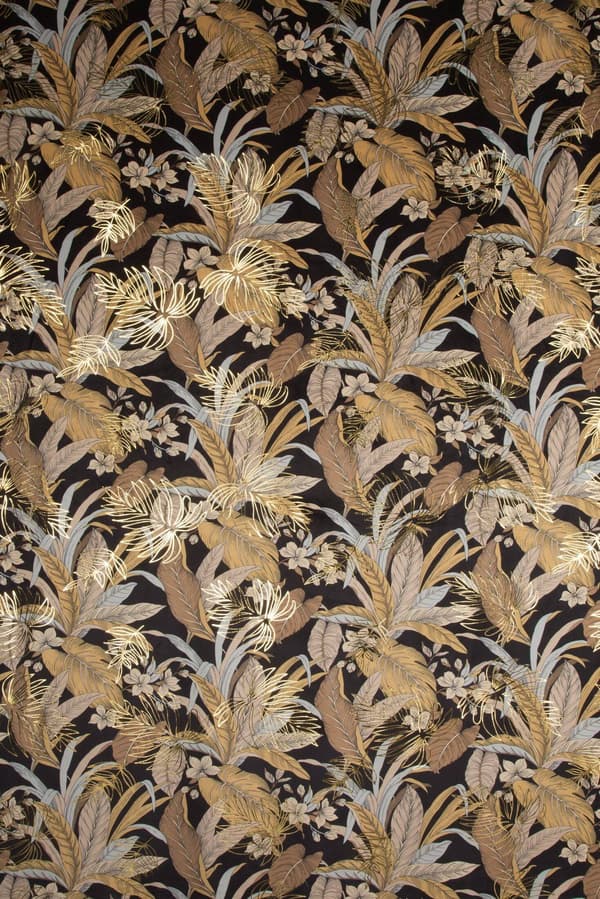 ADEL gardin 140x250 cm sort og guld