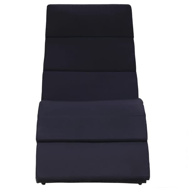 vidaXL polyrattan liggestol med hynde, sort