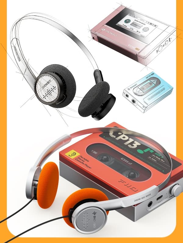 FiiO SNOWSKY WIND - sort - Hovedtelefoner i retro-stil