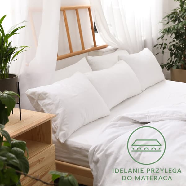 Dra-på-lakan 180x200 elastiskt JERSEY 100% BOMULL vit